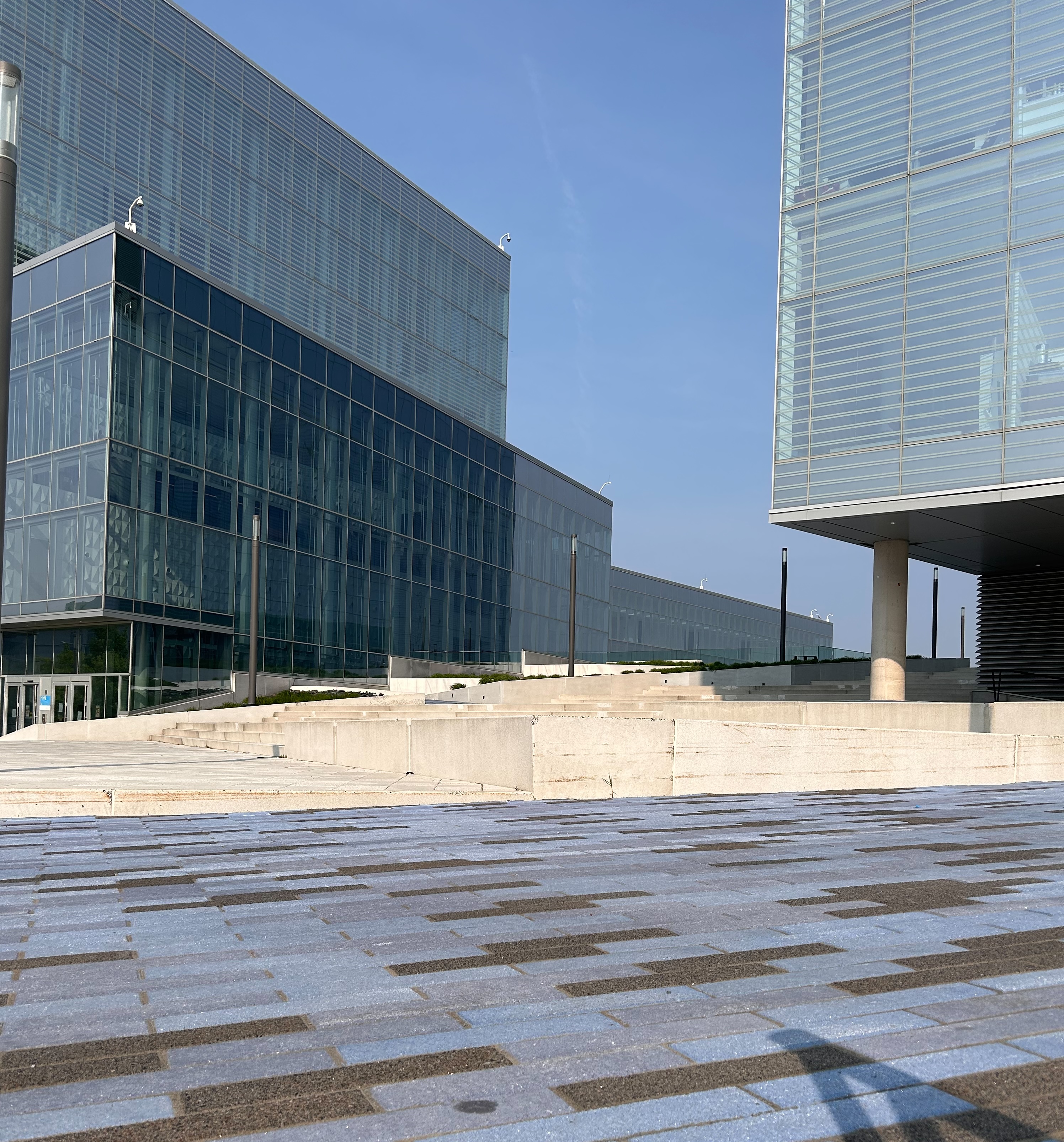 Glass-walled conference venue